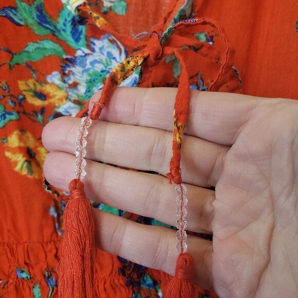 RUBY YAYA Floral Boho Top Made in India Small - Picture 3 of 10